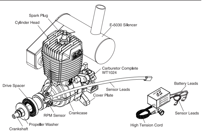 O.S. Engines二沖程汽油發(fā)動機GT33