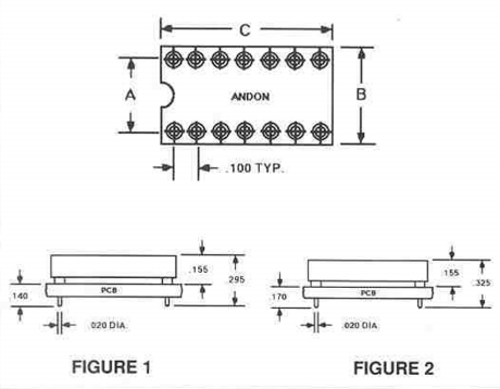 ANDON 200℃封閉框架ICDIP插座，不帶支架